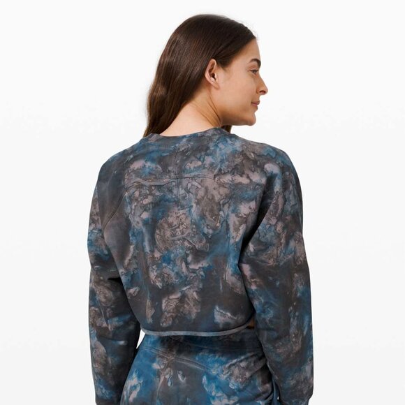 Lululemon LA Pullover Crew Watercolor Wash Lunar Rock/Black/Larkspur Size S/M - Picture 11 of 11